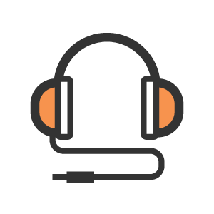 Icon illustration of headphones