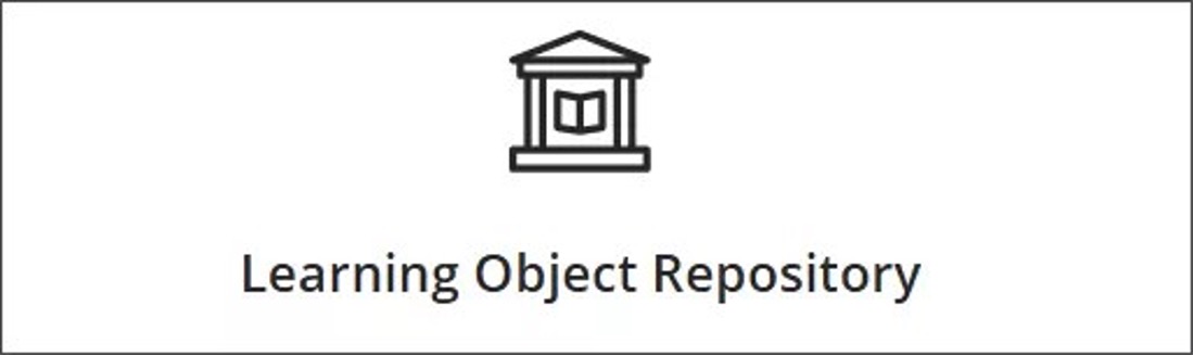 Image 1. The new button for the Learning Object Repository is on the Tools page. 