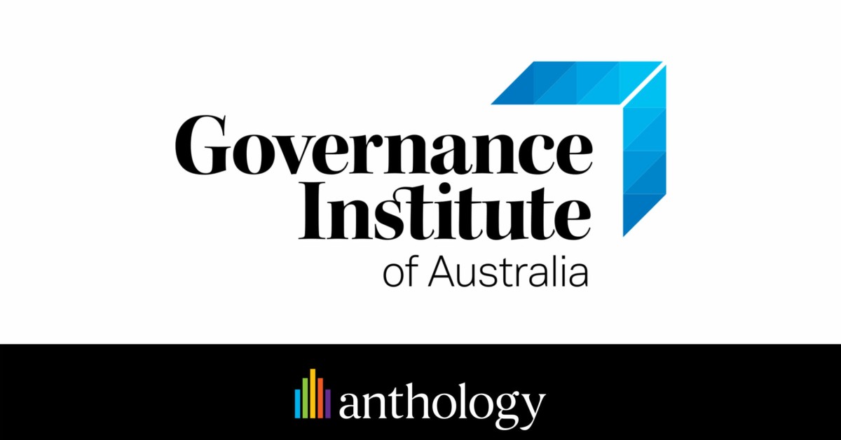 Governance Institute of Australia logo lockup with the Anthology logo
