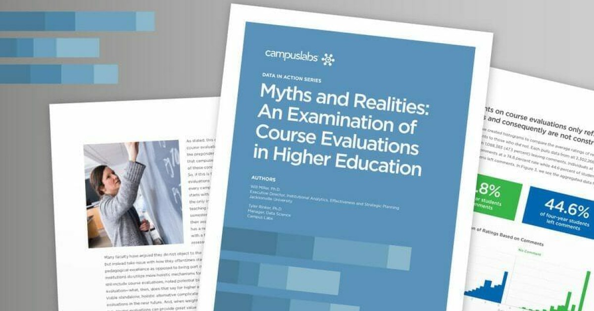 Myths and Realities-An Examination of Course Evaluations in Higher Education