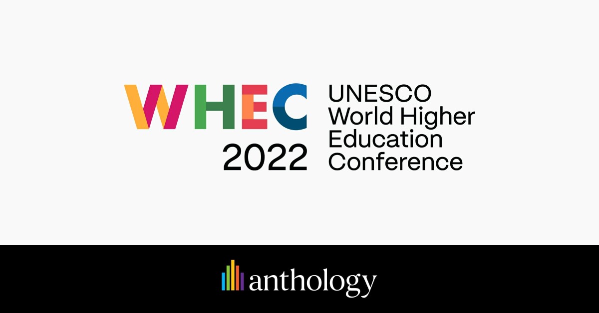 UNESCO World Higher Education Conference logo lockup with the Anthology logo