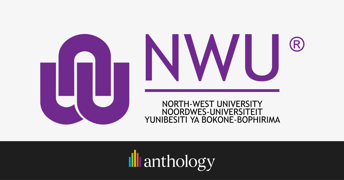 NWU logo looked up with the Anthology logo