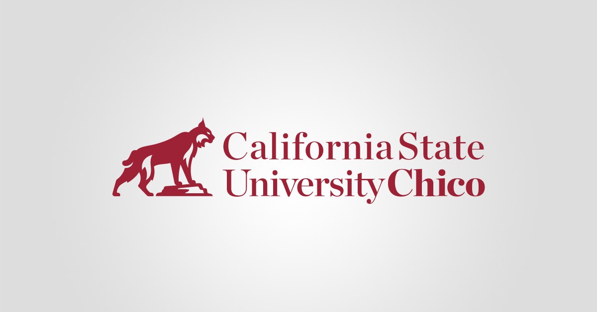 California State University Chico logo over a gray background
