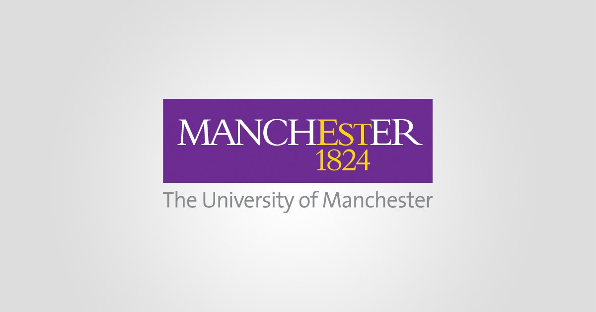 The University of Manchester logo over a gray background