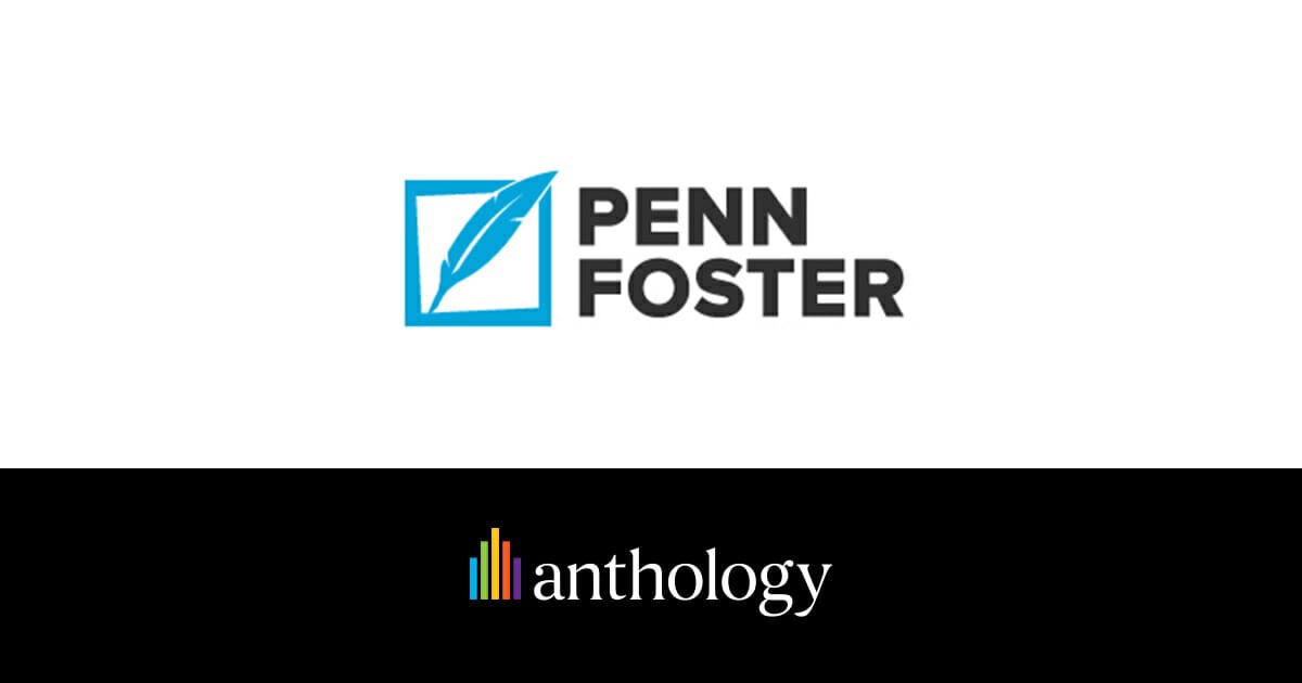 Penn Foster logo lockup with the Anthology logo