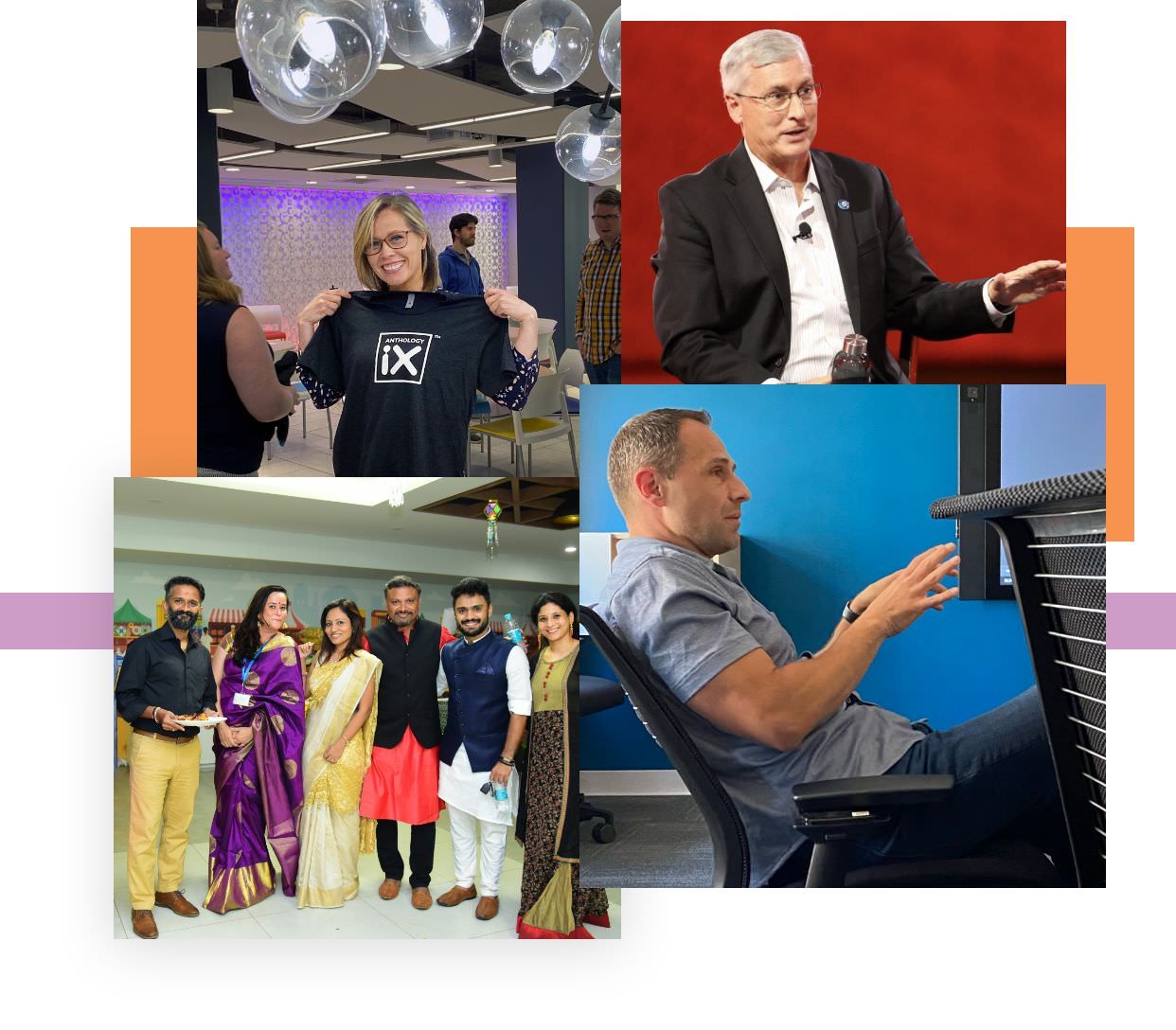 Collage of photos of Anthology employees