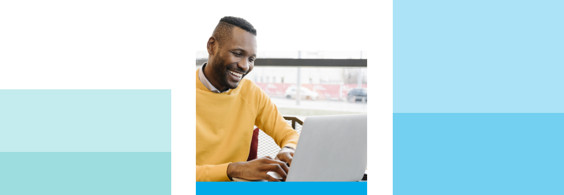 A man working on a computer